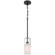 Access Lighting Ole' 1 Light Pendant, Matte Black/Clear Frosted
