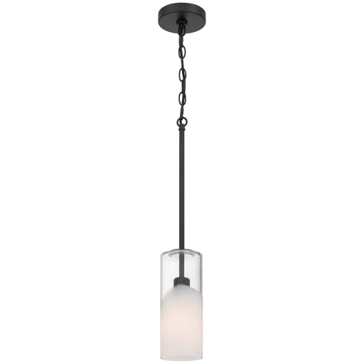 Access Lighting Ole' 1 Light Pendant, Matte Black/Clear Frosted