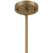 Access Dahlia 1Lt Pendant, Antique Brushed Brass, White Shade/White