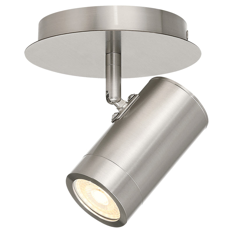 Access Prado 1Lt Adjustable LED Flush Mt, Steel/Steel
