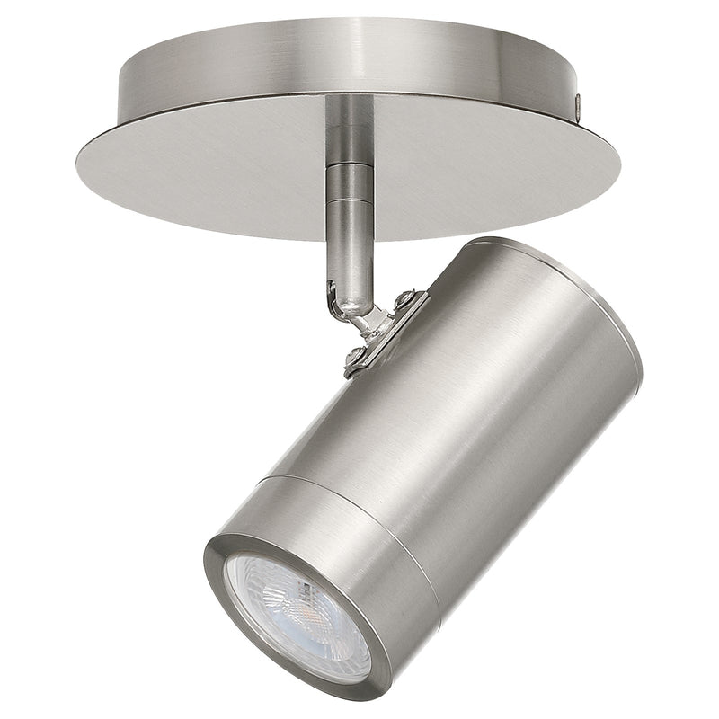 Access Prado 1Lt Adjustable LED Flush Mt, Steel/Steel