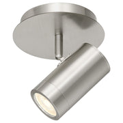 Access Prado 1Lt Adjustable LED Flush Mt, Steel/Steel