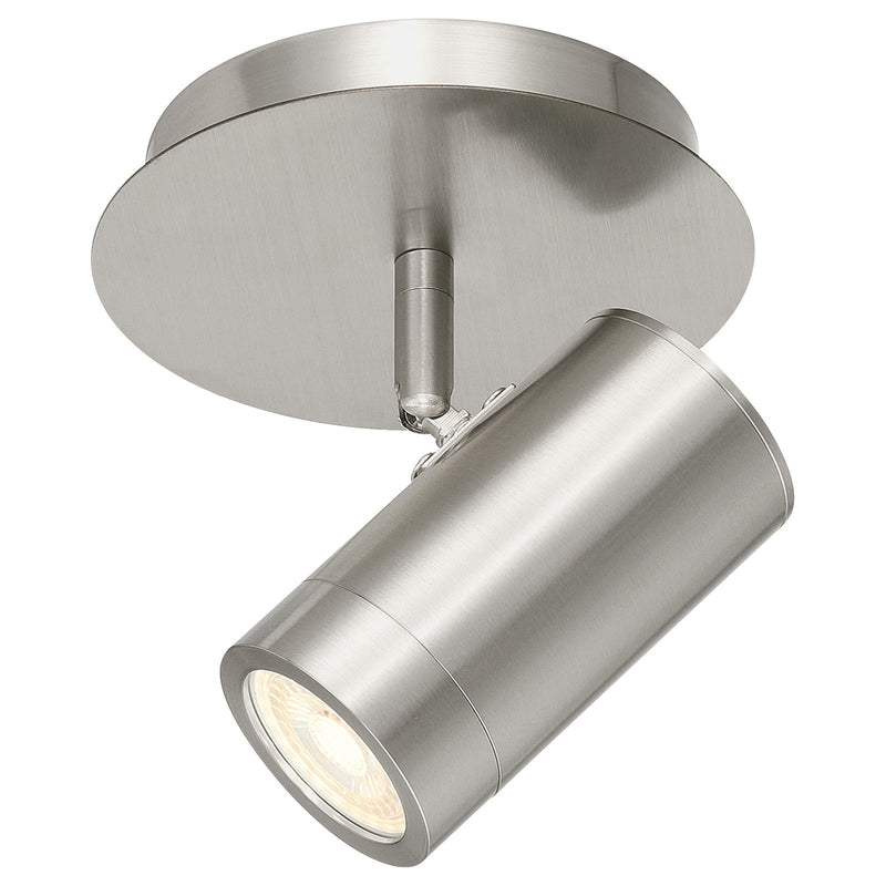 Access Prado 1Lt Adjustable LED Flush Mt, Steel/Steel