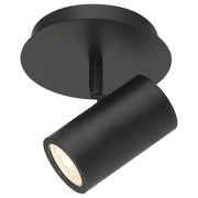 Access Prado 1Lt Adjustable LED Flush Mt, Matte Black/Matte Black