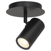 Access Prado 1Lt Adjustable LED Flush Mt, Matte Black/Matte Black