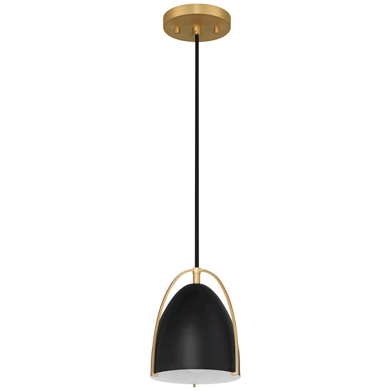 Access Lighting Axel 1 Light Pendant, Matte Black