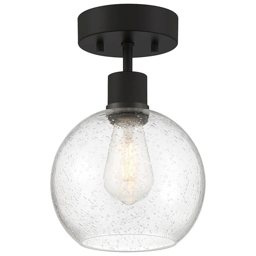 Access Lighting Port 9 Burgundy RLED Semi-Flush, Black/Seed