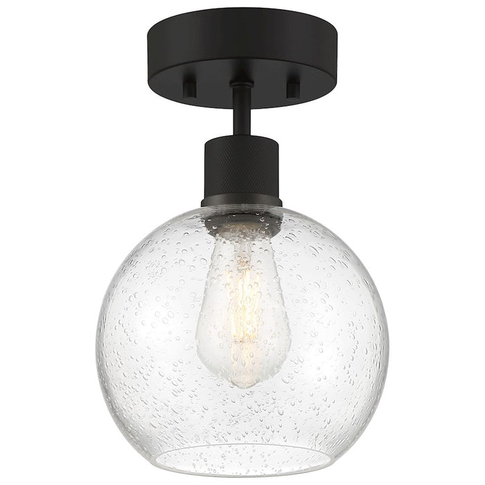 Access Lighting Port 9 Burgundy RLED Semi-Flush, Black/Seed