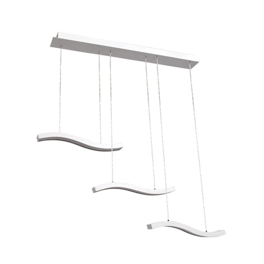Access Lighting Ripple 3 Light Pendant, White