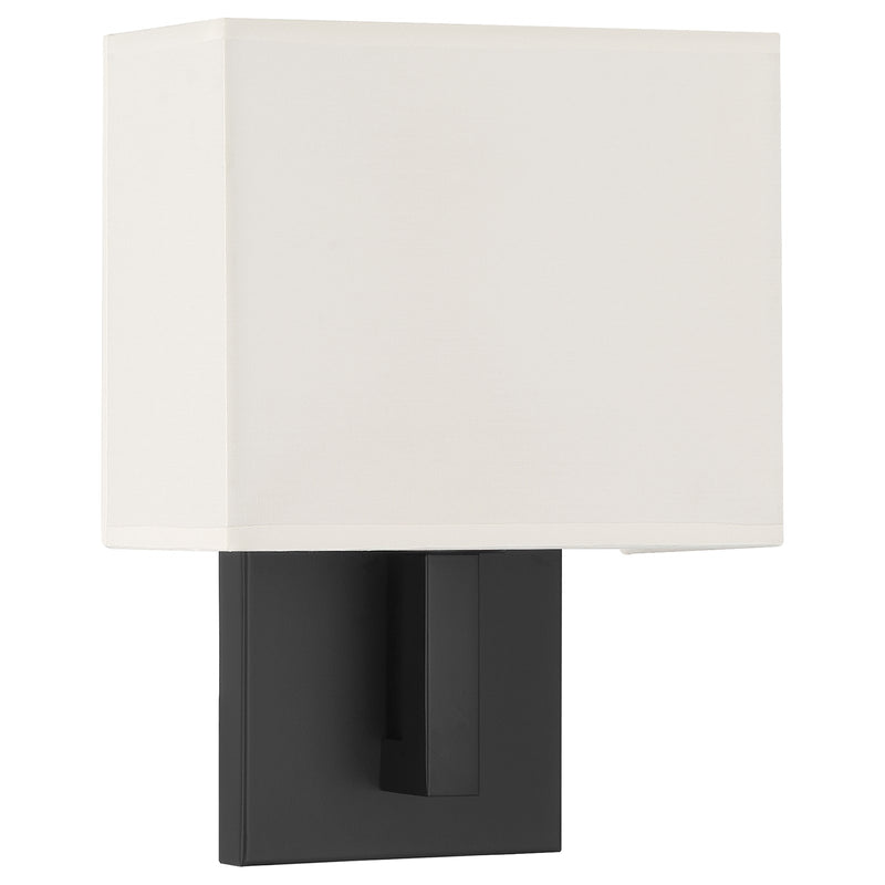 Access Lighting Mid Town 1Lt LED Wall Sconce, Matte Black/White
