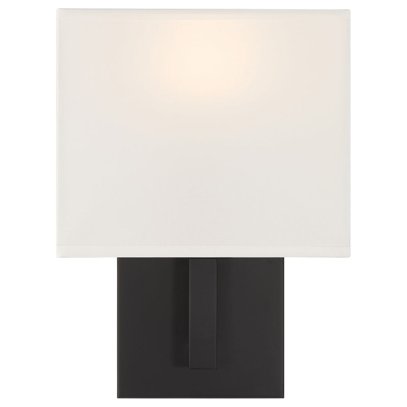 Access Lighting Mid Town 1Lt LED Wall Sconce, Matte Black/White