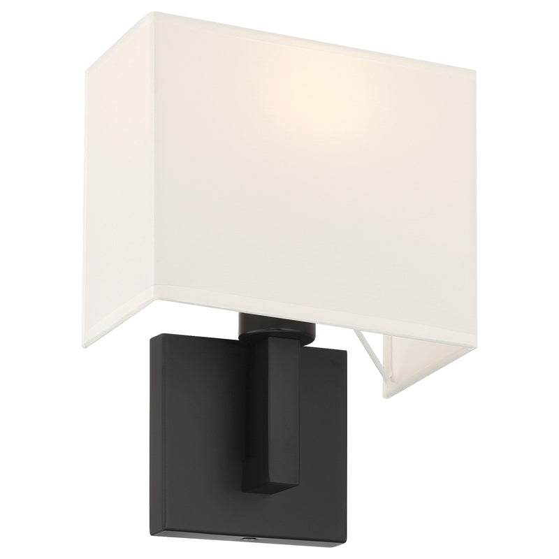 Access Lighting Mid Town 1Lt LED Wall Sconce, Matte Black/White