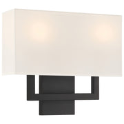 Access Lighting Mid Town 2Lt LED Wall Sconce, Matte Black/White
