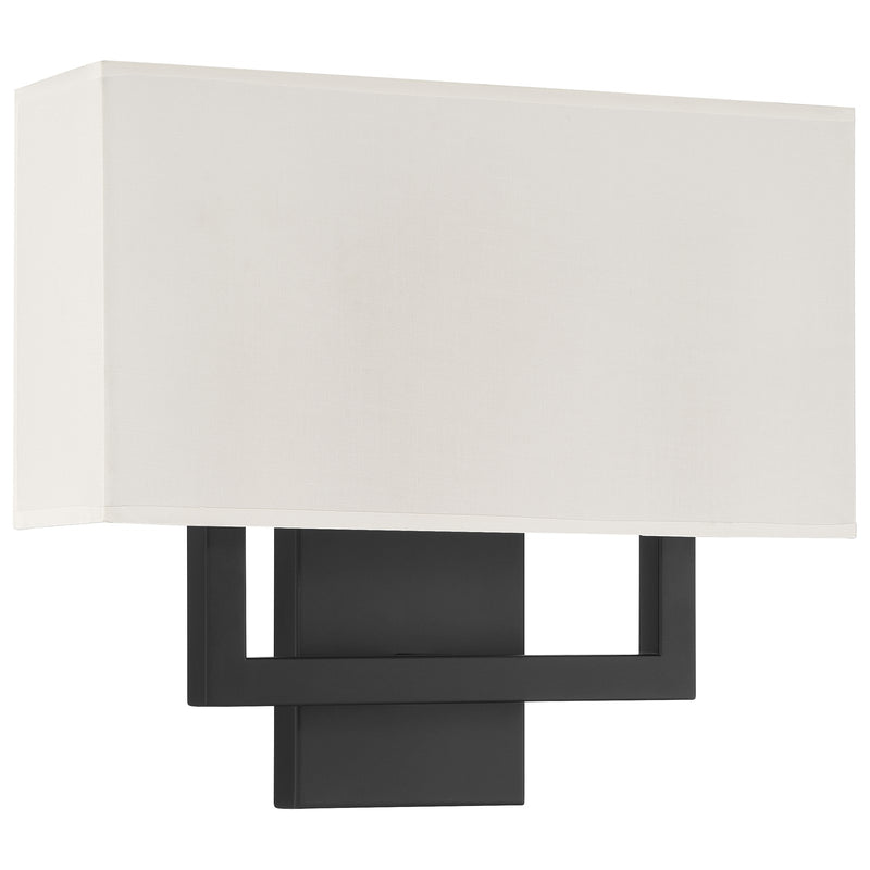 Access Lighting Mid Town 2Lt LED Wall Sconce, Matte Black/White