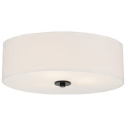 Access Mid Town LED Flush Mt, 18", Matte Black/White