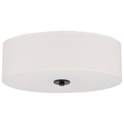 Access Mid Town LED Flush Mt, 18", Matte Black/White