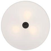 Access Mid Town LED Flush Mt, 18", Matte Black/White