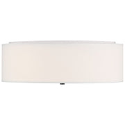 Access Mid Town LED Flush Mt, 18", Matte Black/White