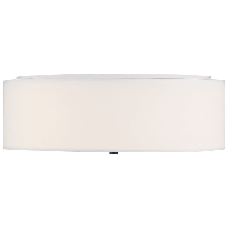 Access Mid Town LED Flush Mt, 18", Matte Black/White