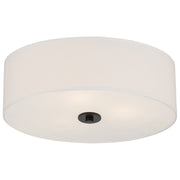 Access Mid Town LED Flush Mt, 18", Matte Black/White