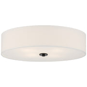 Access Mid Town LED Flush Mt, 24", Matte Black/White