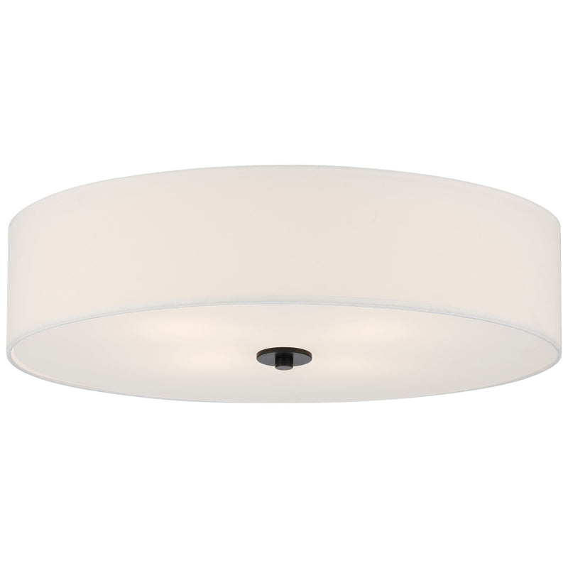 Access Mid Town LED Flush Mt, 24", Matte Black/White