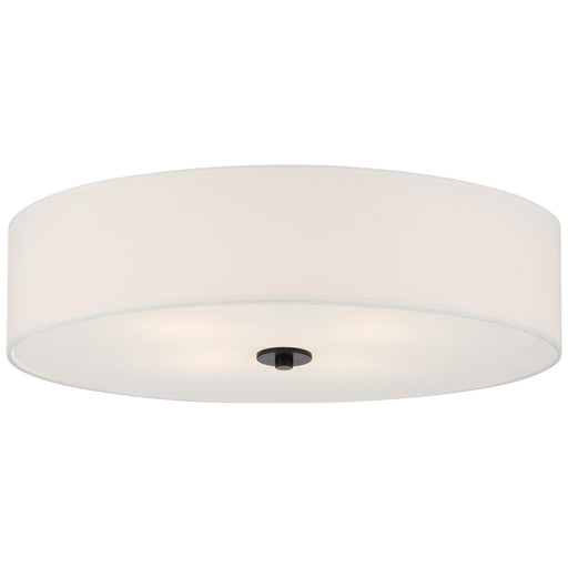 Access Mid Town LED Flush Mt, 24", Matte Black/White