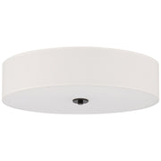 Access Mid Town LED Flush Mt, 24", Matte Black/White