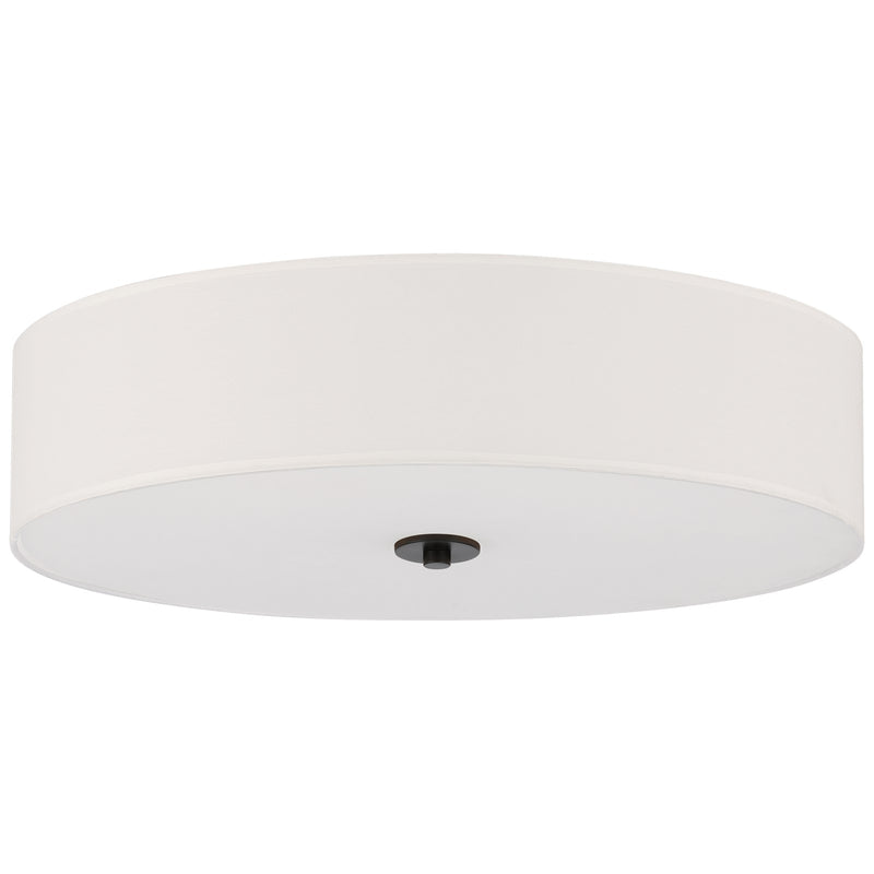 Access Mid Town LED Flush Mt, 24", Matte Black/White