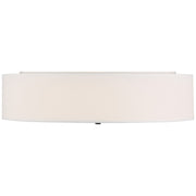 Access Mid Town LED Flush Mt, 24", Matte Black/White