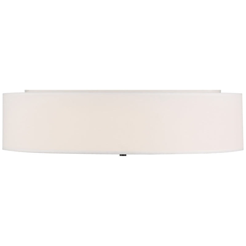 Access Mid Town LED Flush Mt, 24", Matte Black/White