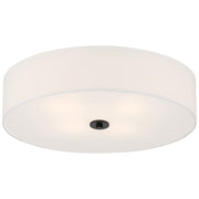 Access Mid Town LED Flush Mt, 24", Matte Black/White