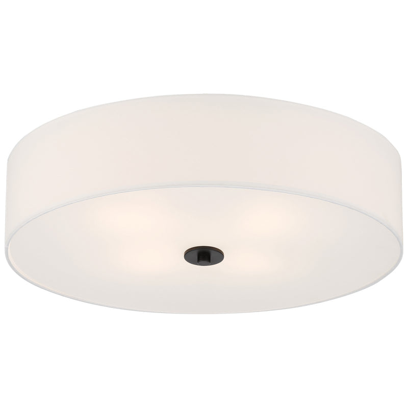 Access Mid Town LED Flush Mt, 24", Matte Black/White