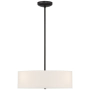 Access Mid Town LED Pendant/Semi Flush, 18", Matte Black/White