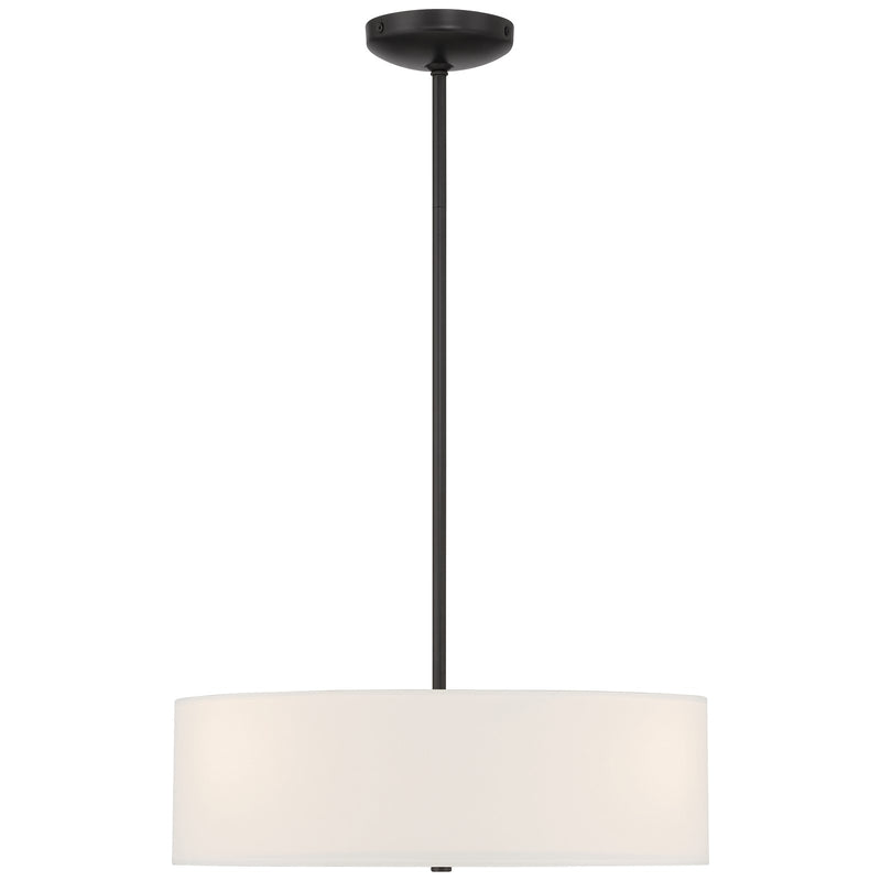 Access Mid Town LED Pendant/Semi Flush, 18", Matte Black/White
