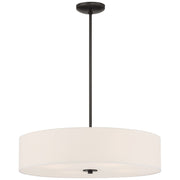 Access Mid Town LED Pendant/Semi Flush, 24", Matte Black/White