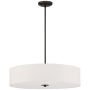 Access Mid Town LED Pendant/Semi Flush, 24", Matte Black/White