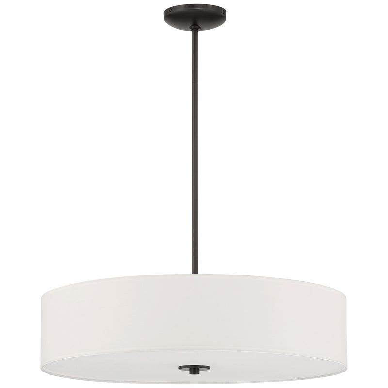 Access Mid Town LED Pendant/Semi Flush, 24", Matte Black/White