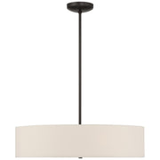 Access Mid Town LED Pendant/Semi Flush, 24", Matte Black/White