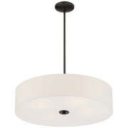Access Mid Town LED Pendant/Semi Flush, 24", Matte Black/White