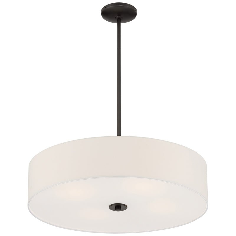 Access Mid Town LED Pendant/Semi Flush, 24", Matte Black/White