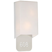 Access Décor 2Lt LED Address Light/Braille, Steel/Opal