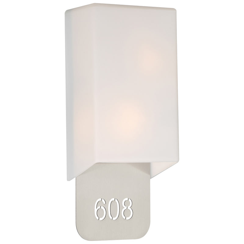 Access Décor 2Lt LED Address Light/Braille, Steel/Opal