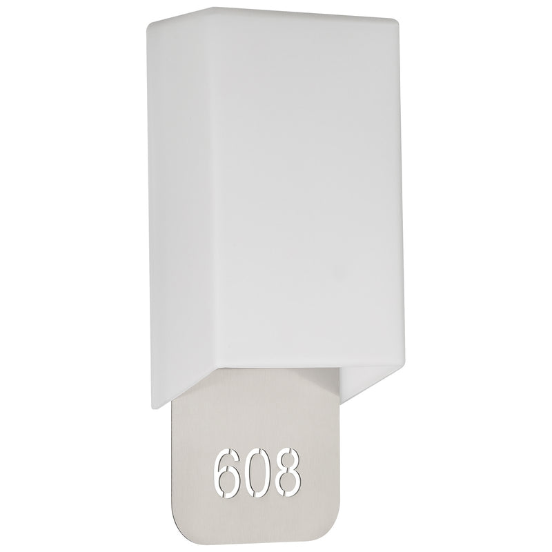 Access Décor 2Lt LED Address Light/Braille, Steel/Opal