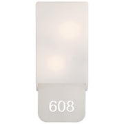Access Décor 2Lt LED Address Light/Braille, Steel/Opal