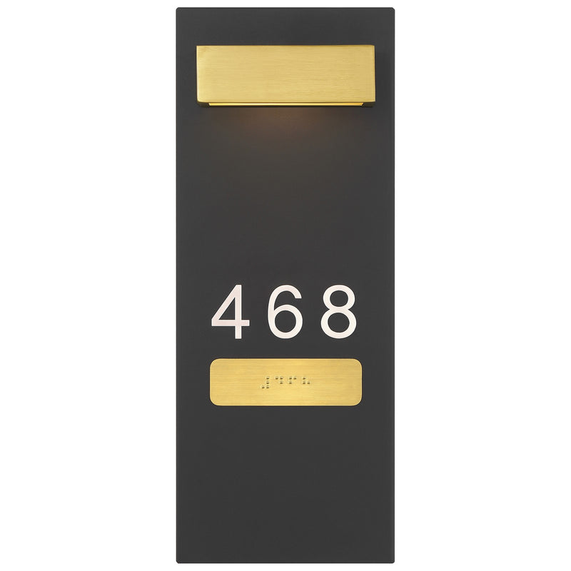 Access Marka LED Address Light/Braille, Black/Acrylic Lens