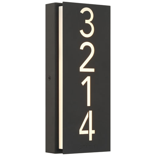 Access Numero Braille LED Address Light, Black/Acrylic Lens