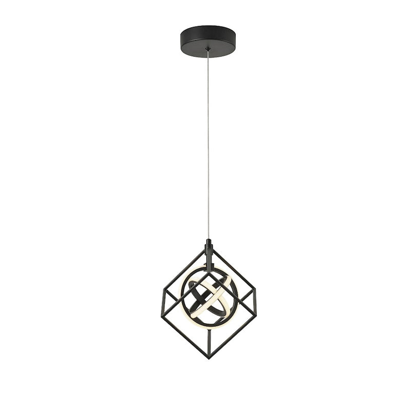 Artcraft Tulip Integrated LED Pendant, Matte Black