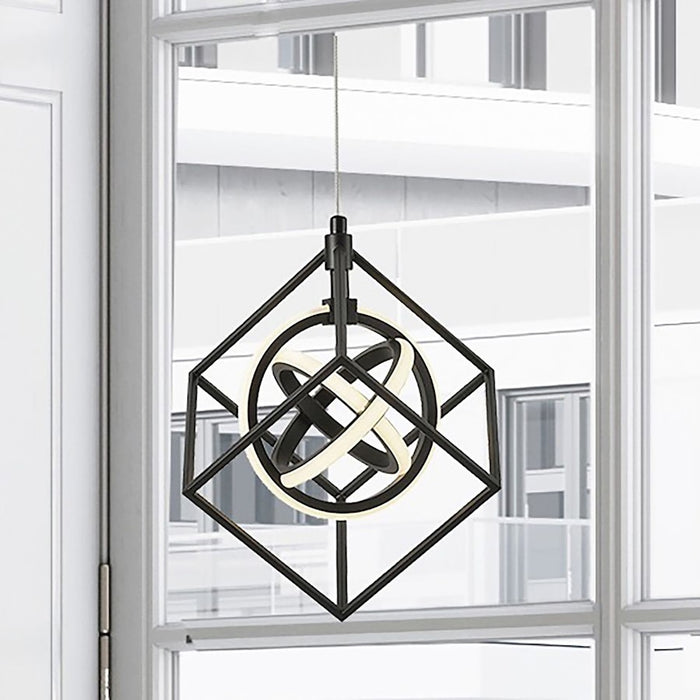 Artcraft Tulip Integrated LED Pendant, Matte Black