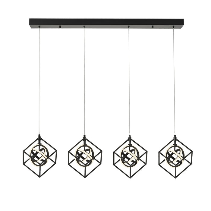 Artcraft Tulip Integrated LED 4 Light Island Light, Matte Black